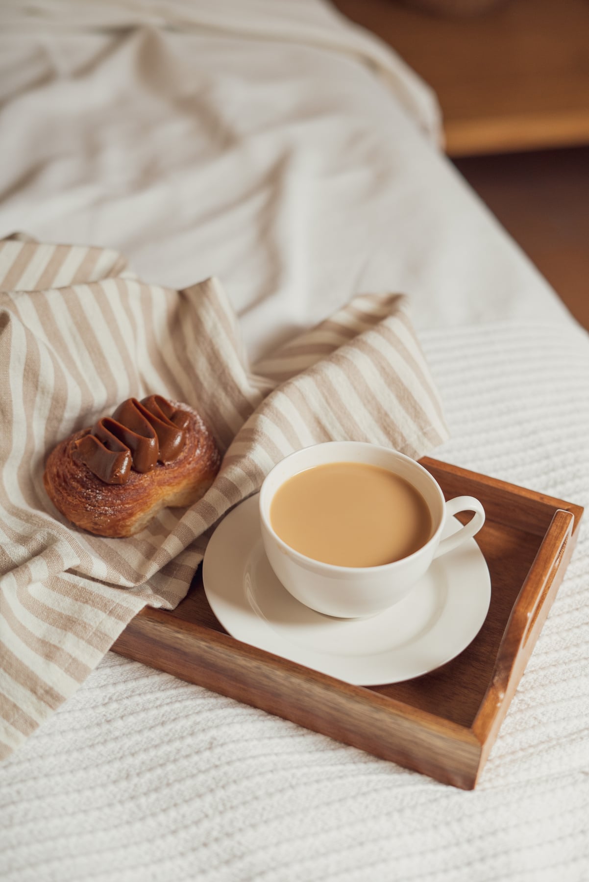 Chocolate Bread with Cup of Coffee